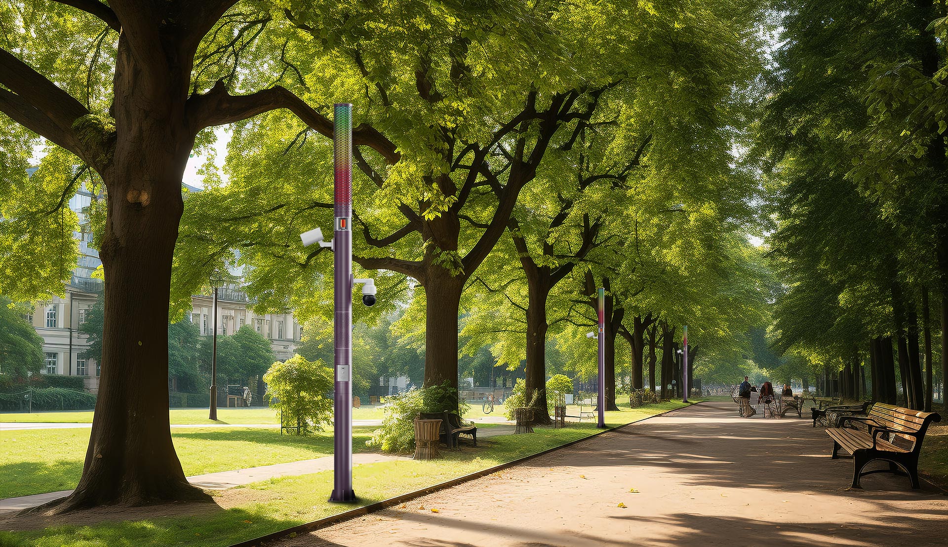 outdoor led lighting smart pole
