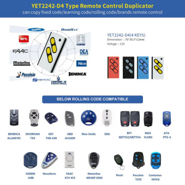 universal remote control 433.92 mhz