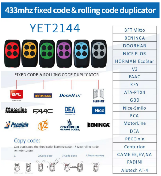 gate remote control duplicate