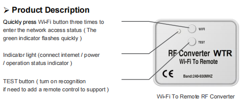 wifi to remote rf converter