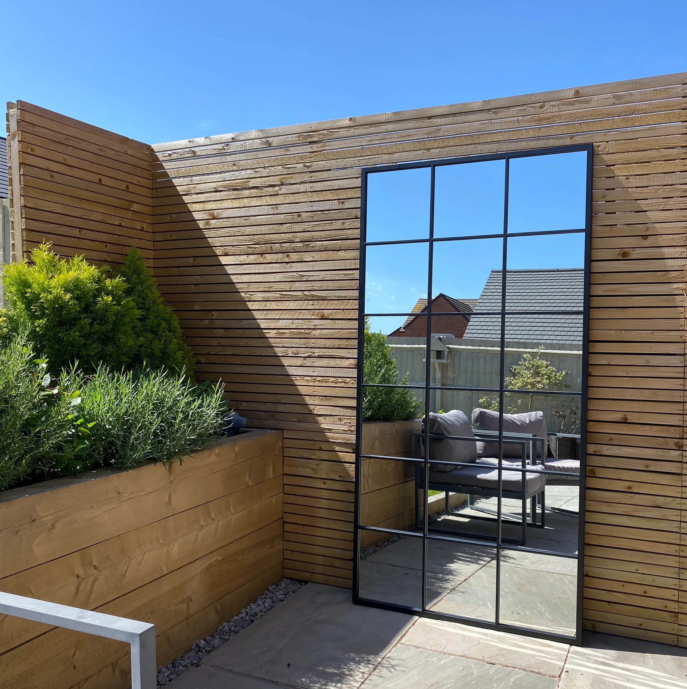 long mirror lean on wall