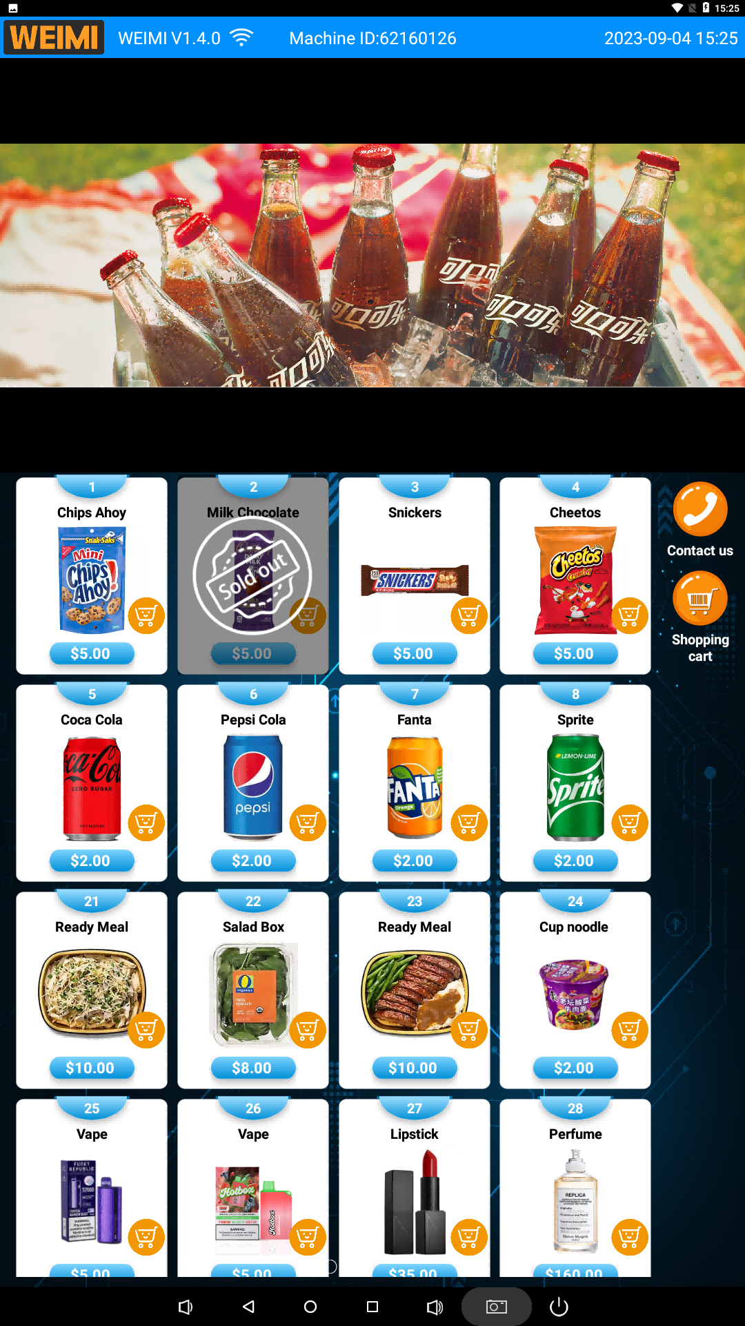snacks and drinks vending machine