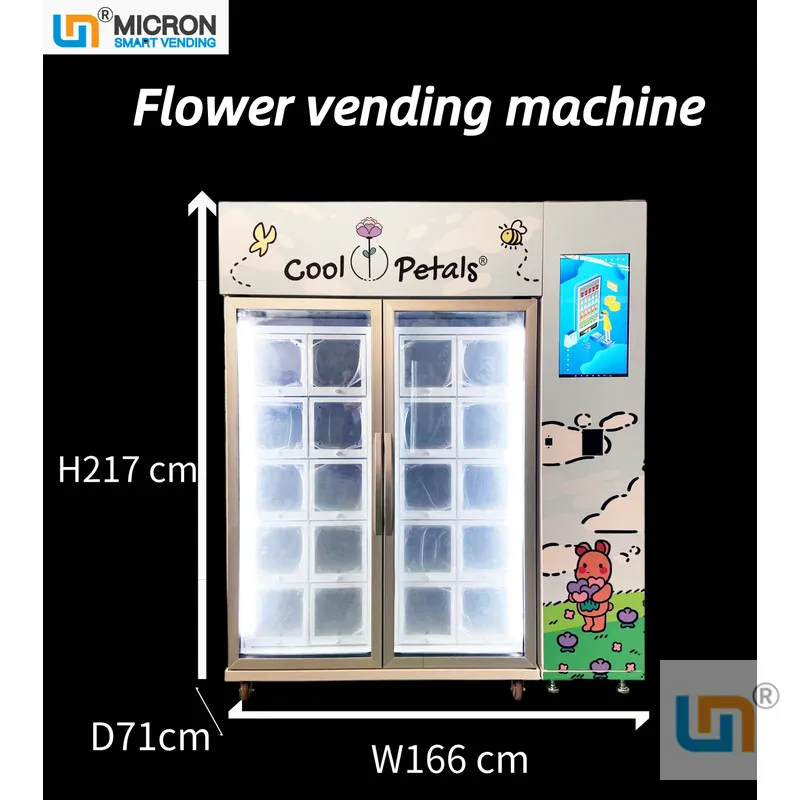 Bouquet flower vending machine cooling locker digital smart vending machine