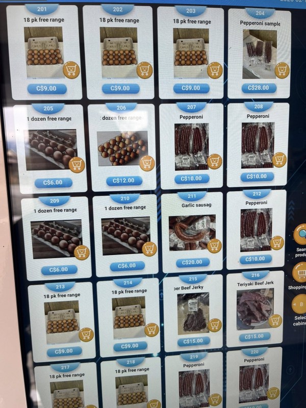 Farm Fresh Vending Machine at Chilliwack Farm Canada