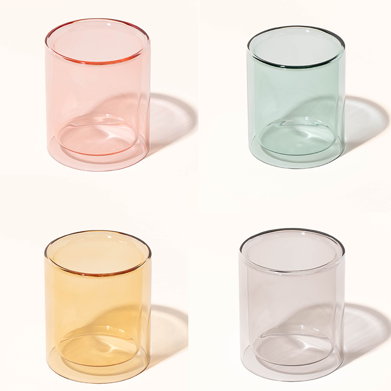 double glass candle jars