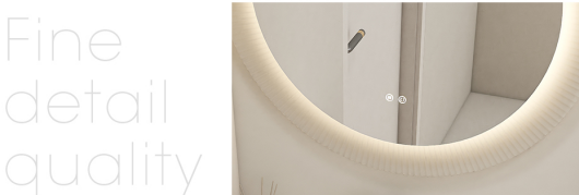The three-color infinitely variable light is very decorative, and the soft light makes the appearance clearer. It is matched with one-key defogger and can be used with just a touch.