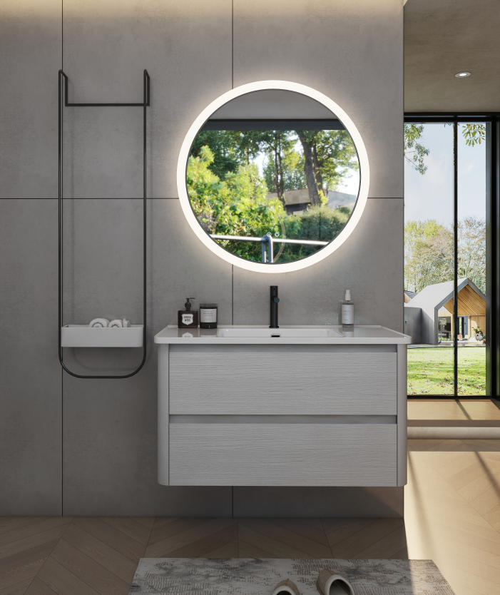 Modern bathroom featuring stylish bathroom fittings and bathroom accessories hardware sets.
