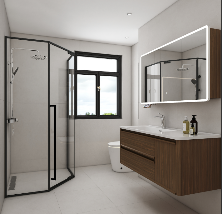 bathroom shower layout with standard size and clearance
