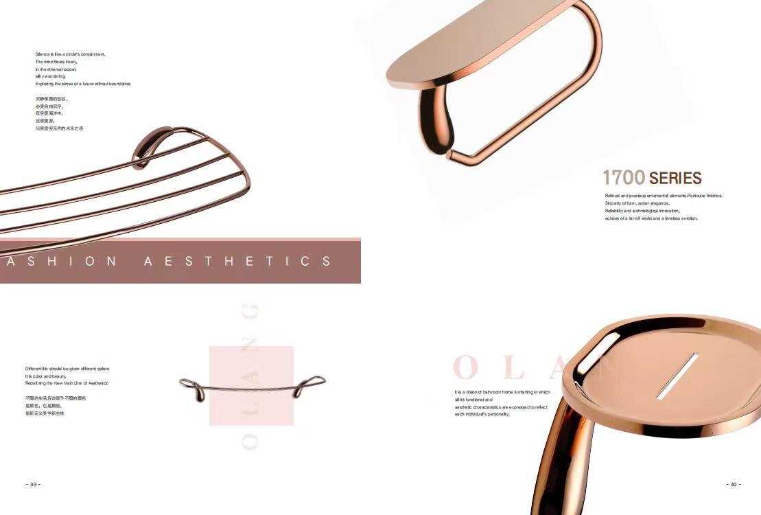 droplet inspired bathroom fittings with curved and straight hardware designs