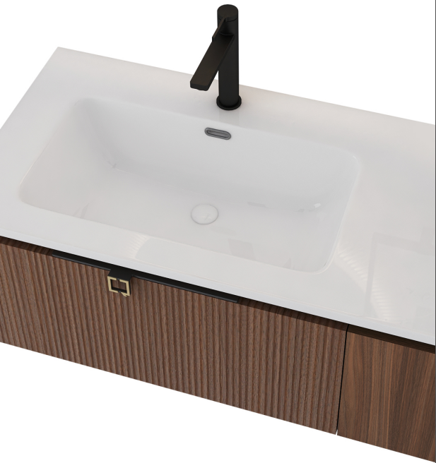 The lines are delicate and fit the style of the main cabinet. It is durable, easy to clean and cost-effective.
