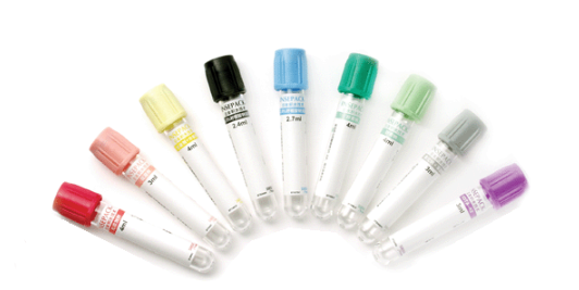 types of vacuum blood collection tubes