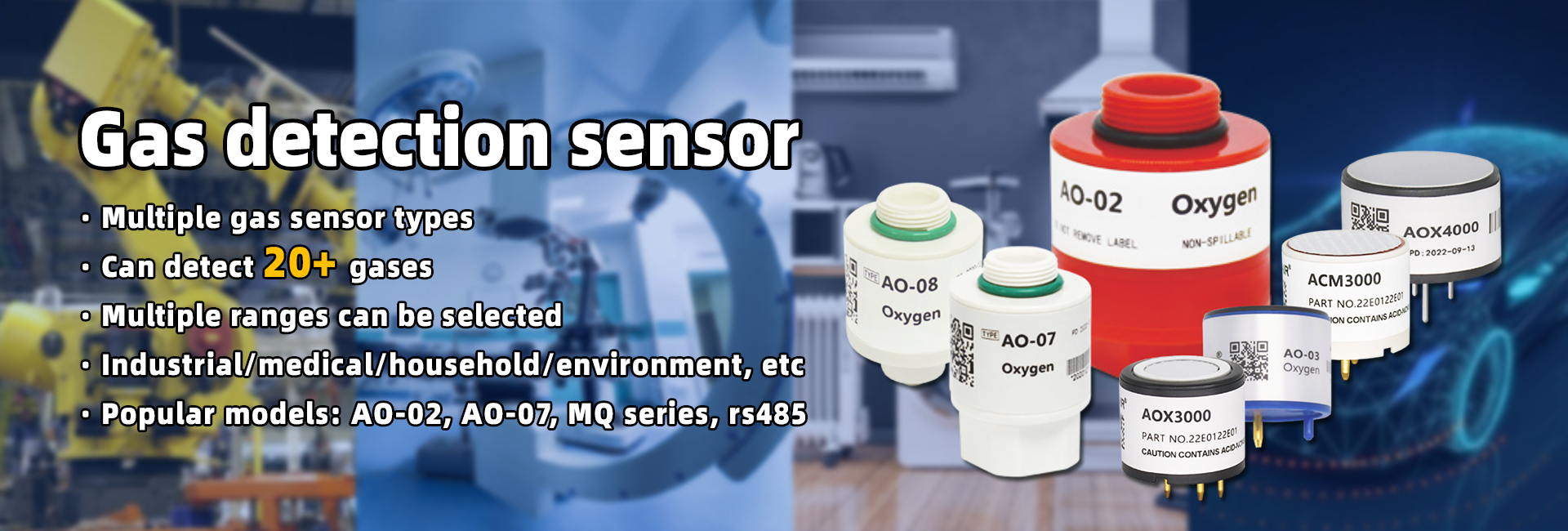 Gas sensor,Carbon monoxide sensor,Oxygen sensor,Methane sensor