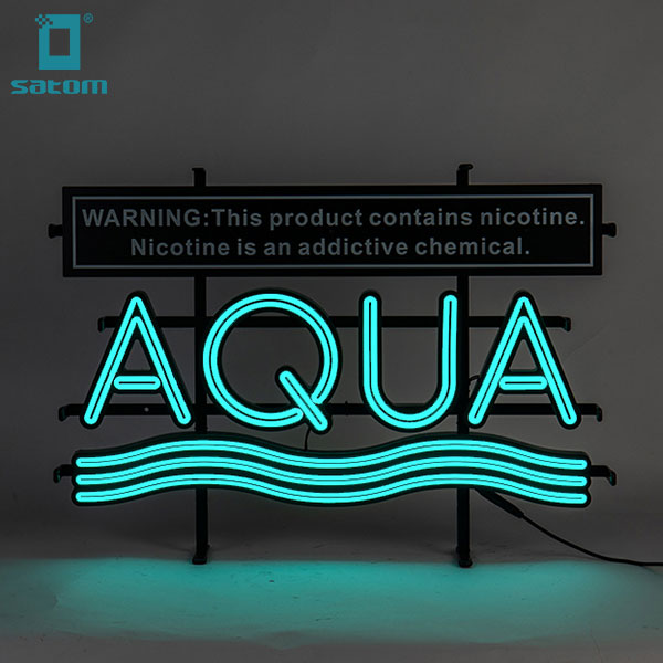 Clarity Message with thin line in vape neon sign