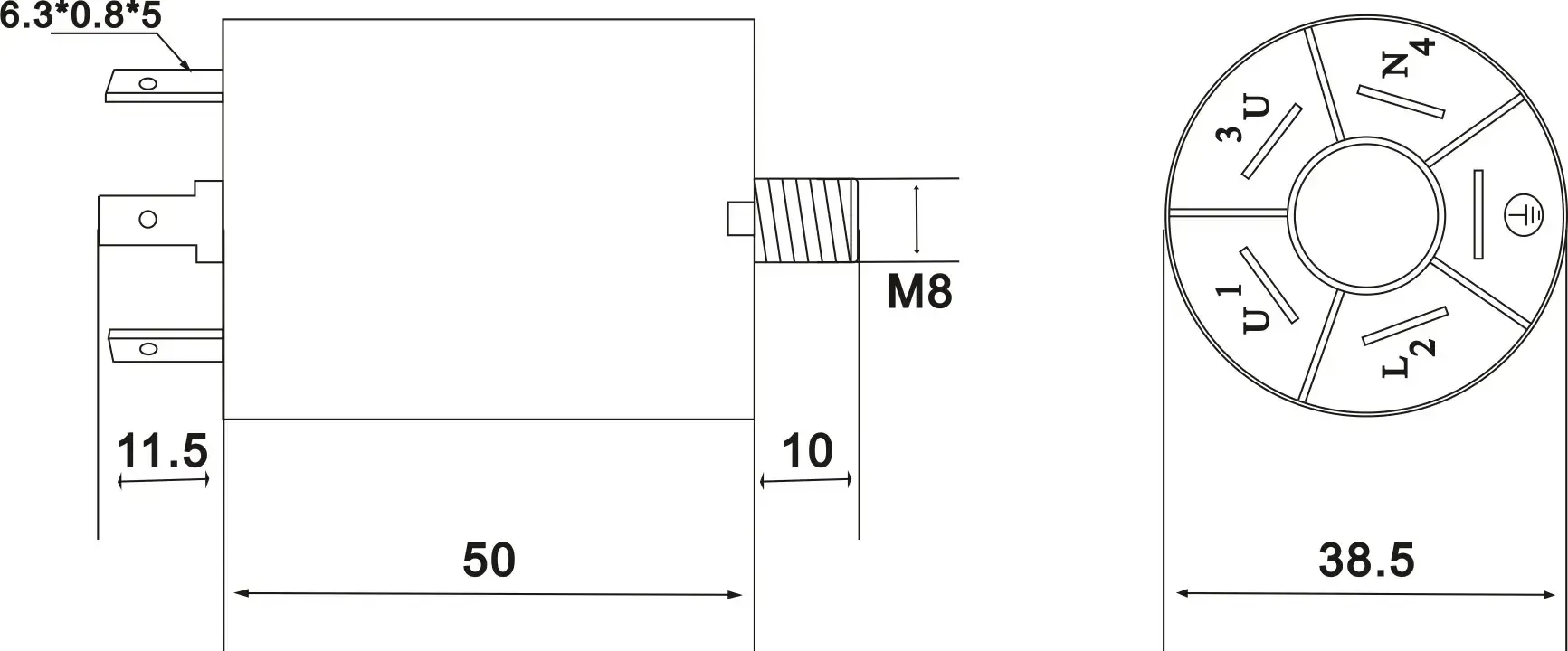 DBA4-Y washing machine emi filter size