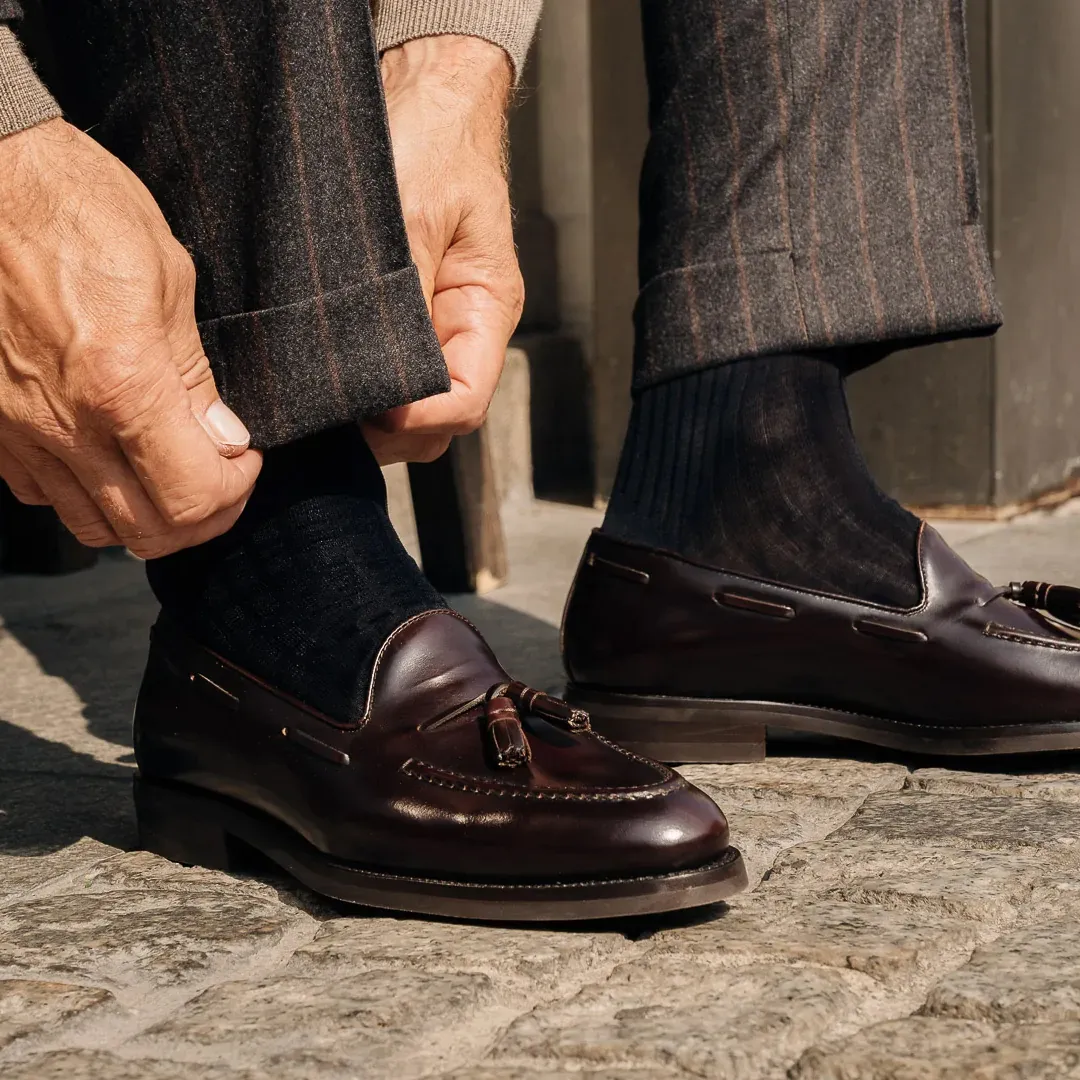 dark brown loafers