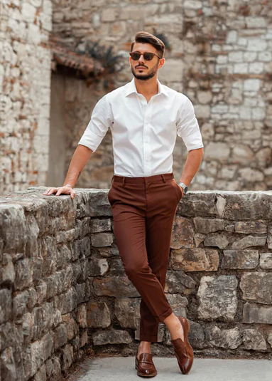 Brown penny loafer