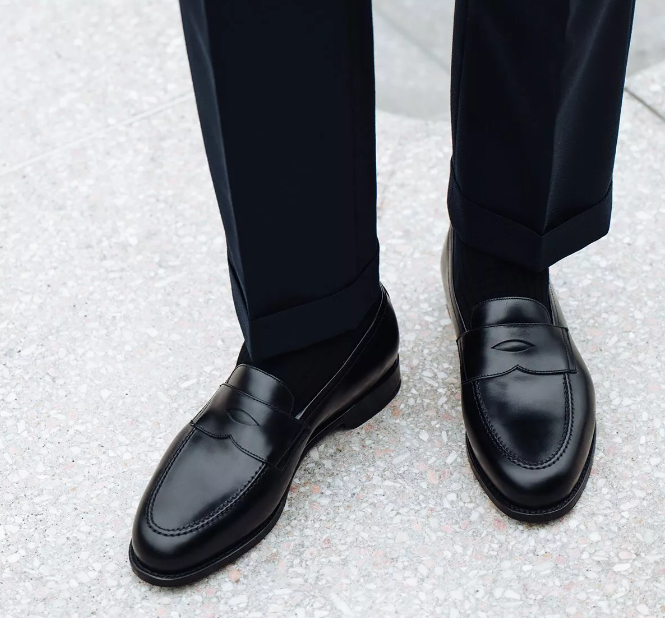 black penny loafer