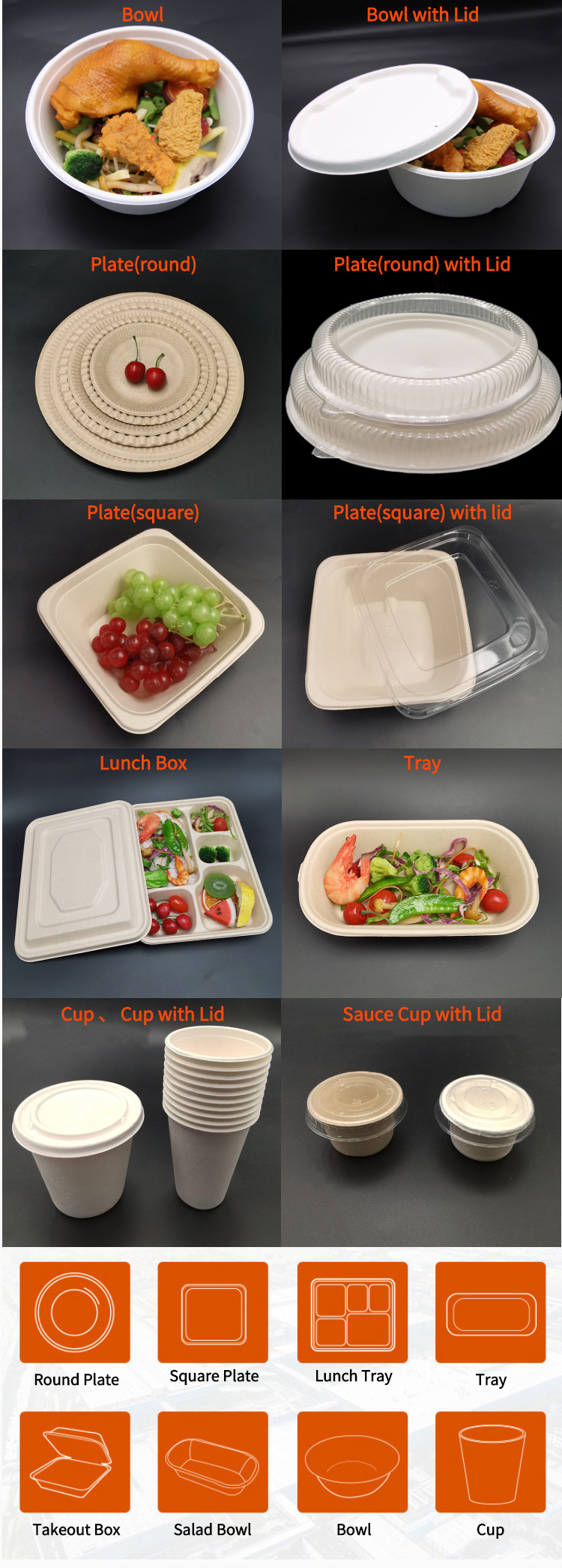 Let Biodegradable Sugarcane Bagasse Tableware into Our Life