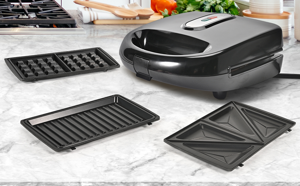 3 In 1 Non Stick Detachable Breakfast Sandwich Maker