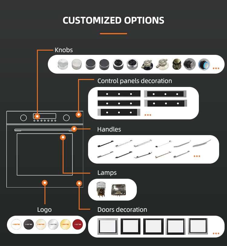 Customized Options Range of customizable OEM built-in electric ovens for home