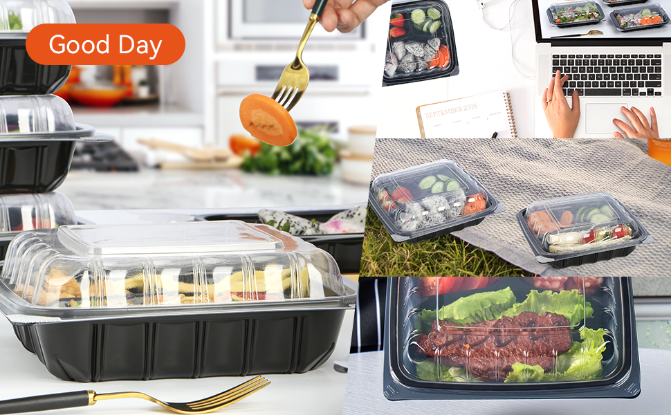 disposable clear plastic food containers with lids