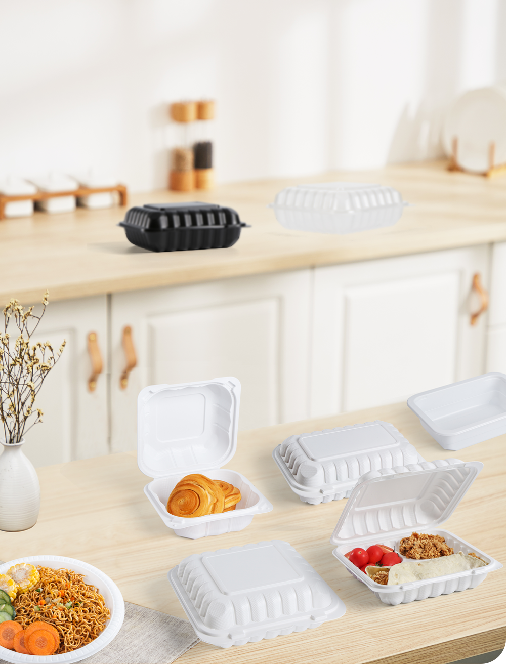 clamshell to go box