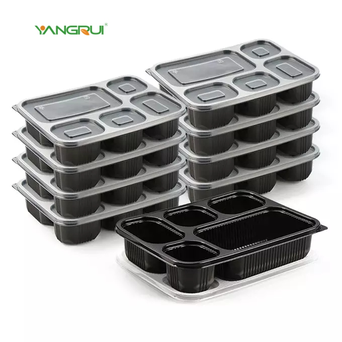 black togo food containers