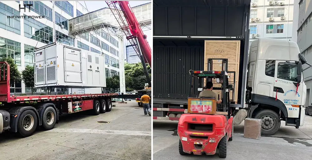 HT InfinitePower Sistema modular de armazenamento de energia industrial e comercial - Envio e transporte