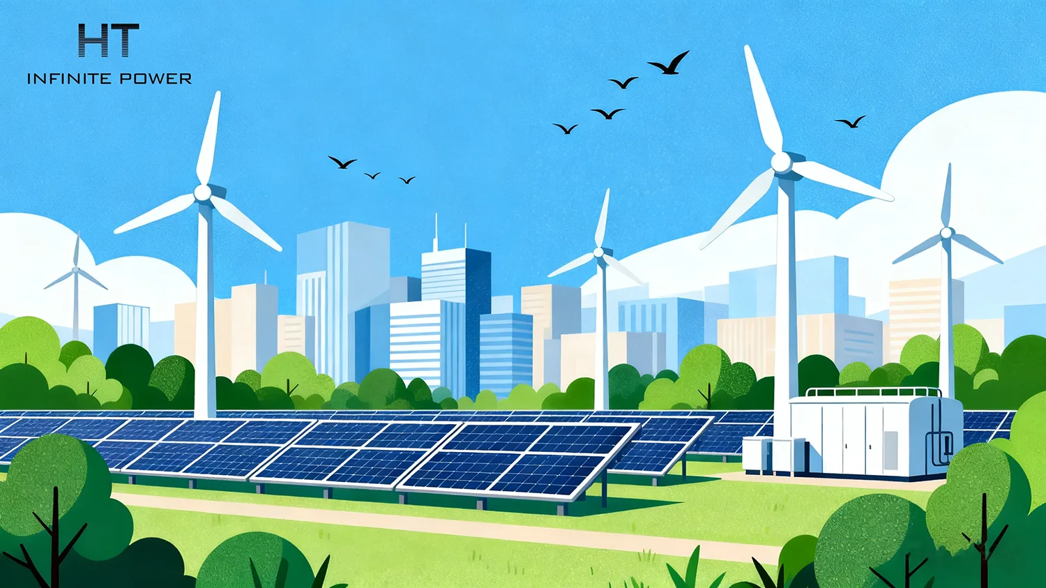 Wind and photovoltaic long-term energy storage