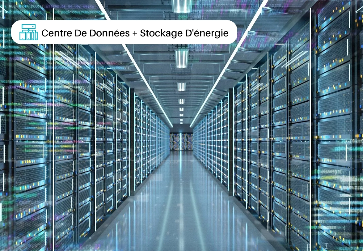 Centre de données + stockage d'énergie