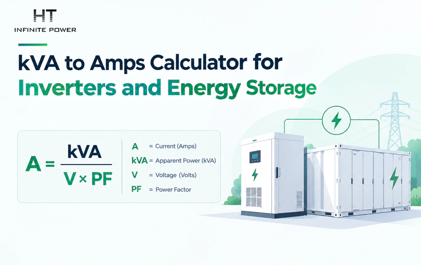 kVA to Amps Calculator for Inverters and Energy Storage