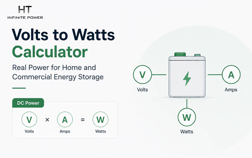Volts to Watts Calculator: Real Power for Home and Commercial Energy Storage