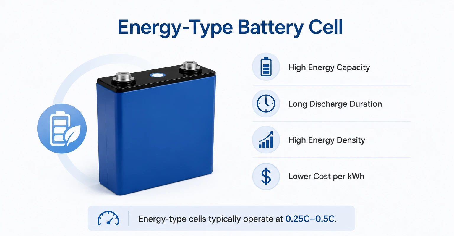 The characteristics of Energy-Type Battery Cell