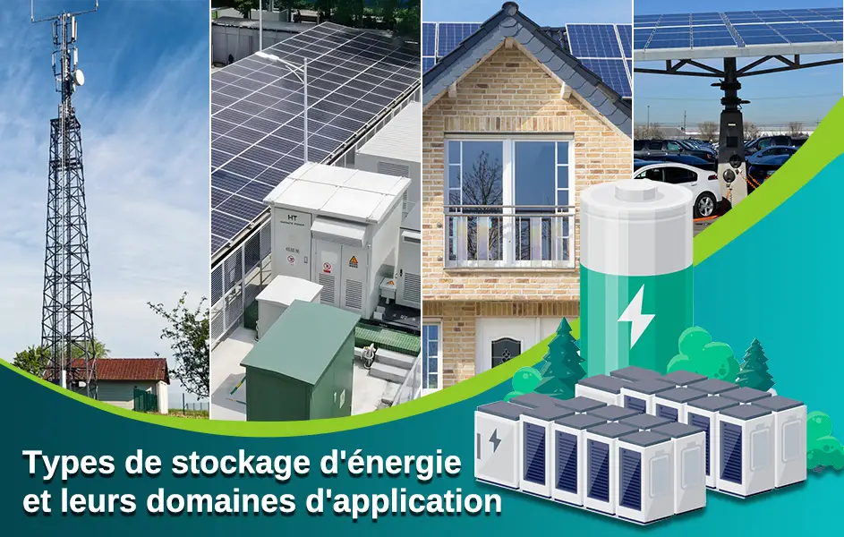 Types de stockage d'énergie et leurs domaines d'application