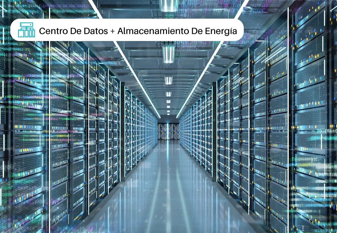 Centro de datos + almacenamiento de energía