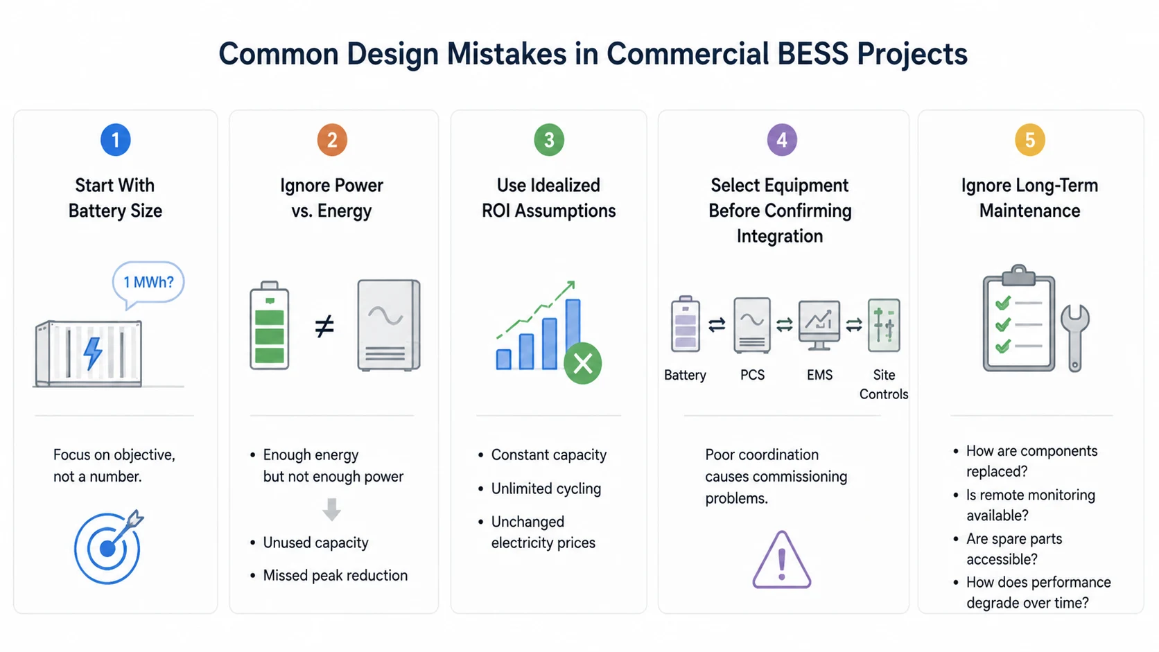 Common Design Mistakes in Commercial BESS Projects