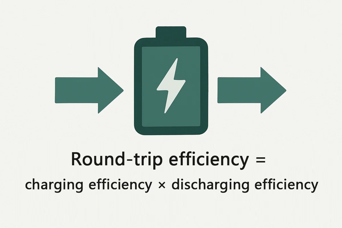 Round-trip efficiency