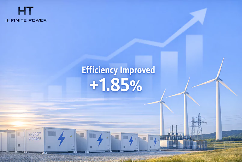 L’efficacité de conversion de puissance a été améliorée de 1,85 %.