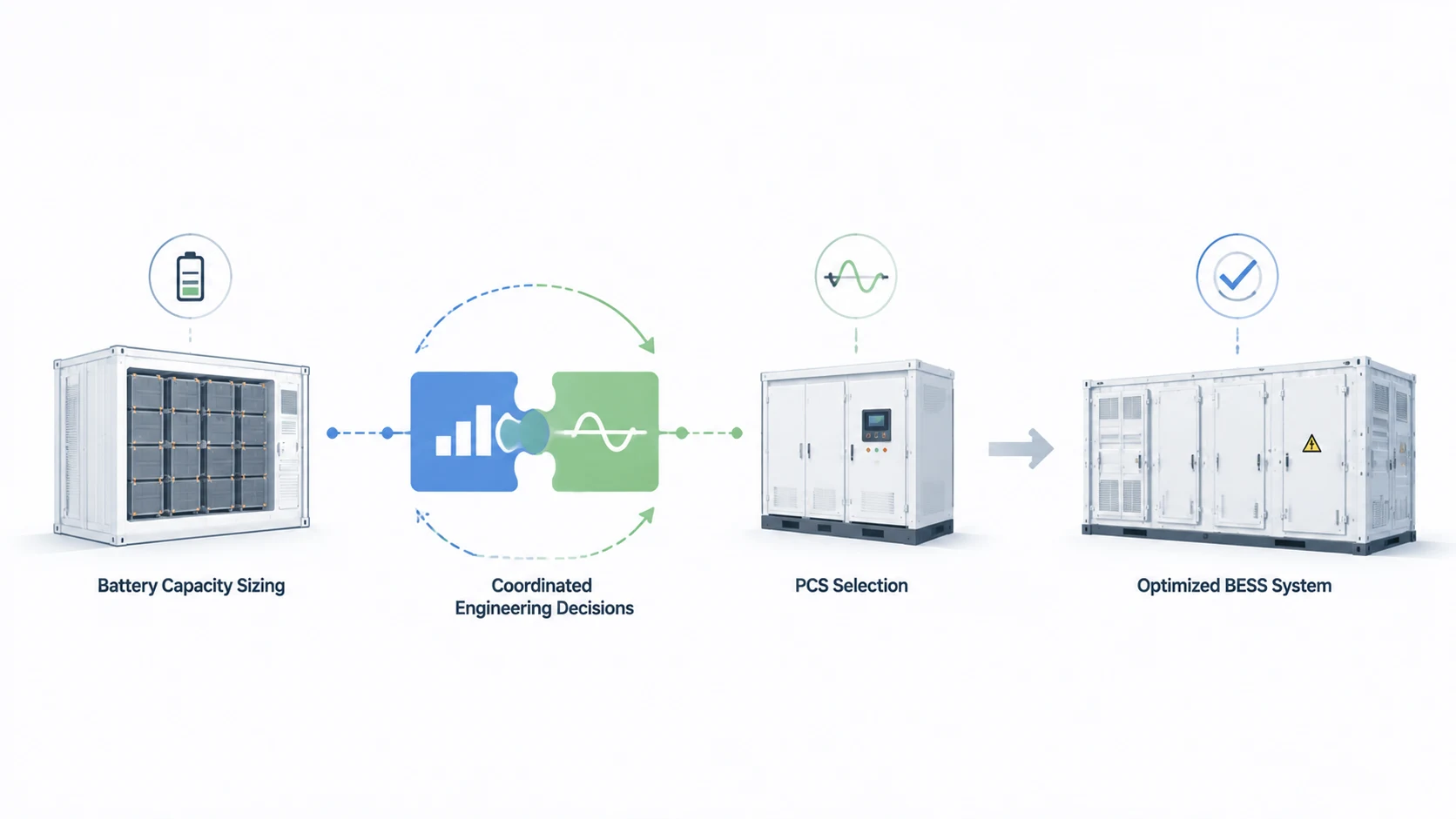 Determine the power control system, and then determine the energy storage capacity.