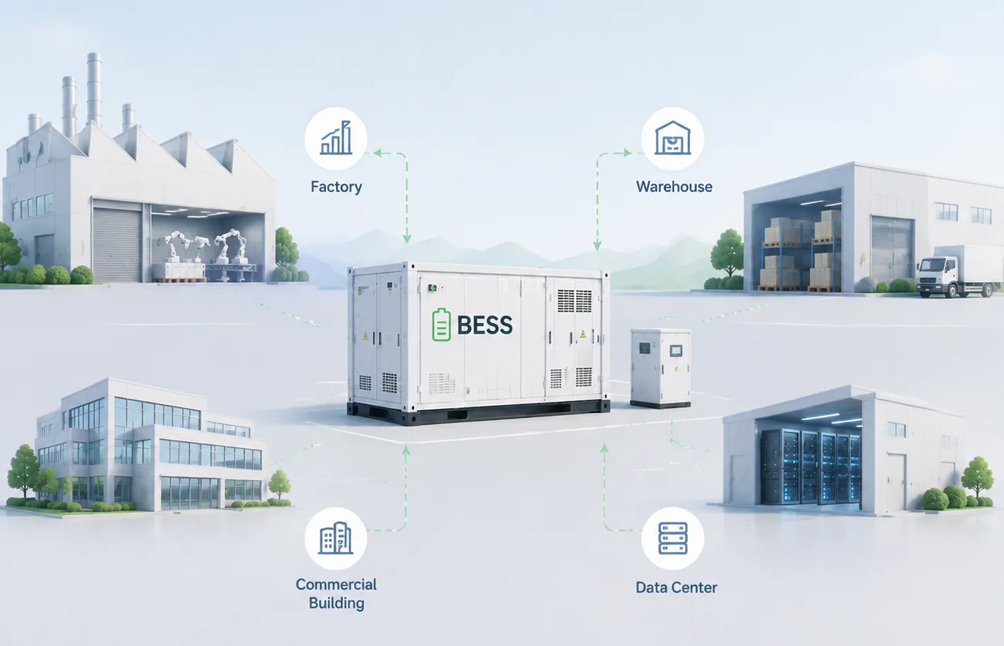 Design schemes for BESS in different industries