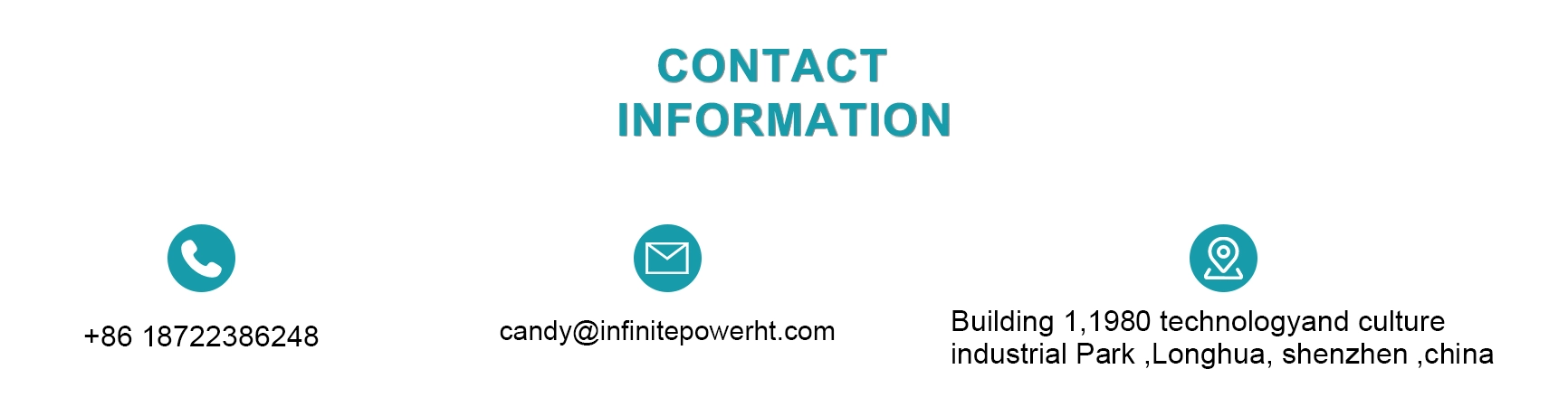Informações de contato da HT Infinite Power