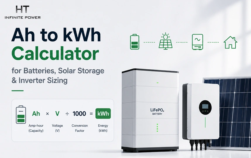 Ah to kWh Calculator for Batteries, Solar Storage & Inverter Sizing