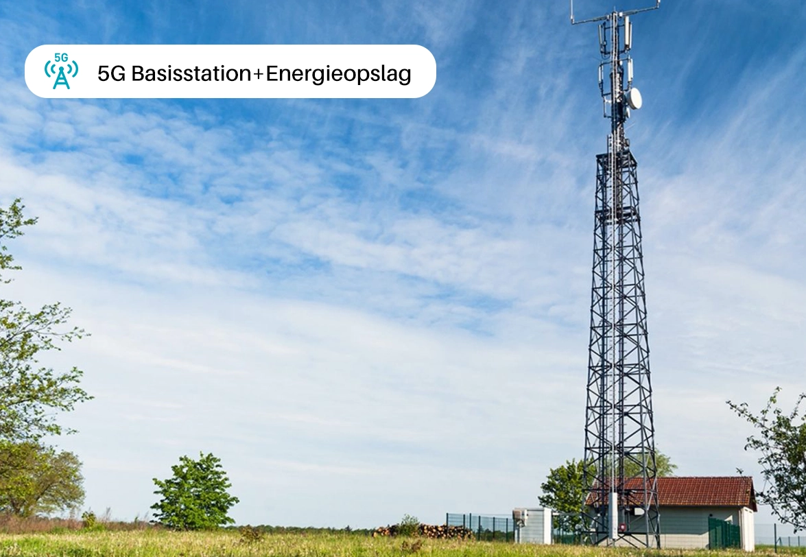 5G-basisstation + commerciële bess