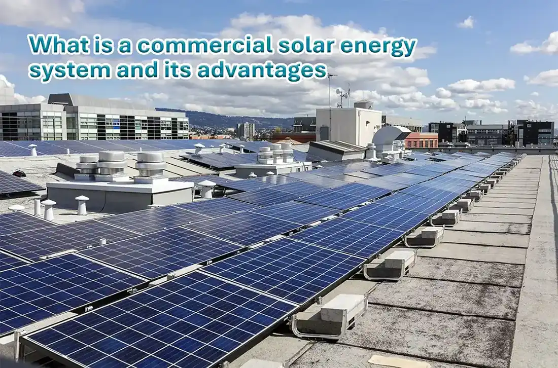 What is a commercial solar energy system and its advantages?
