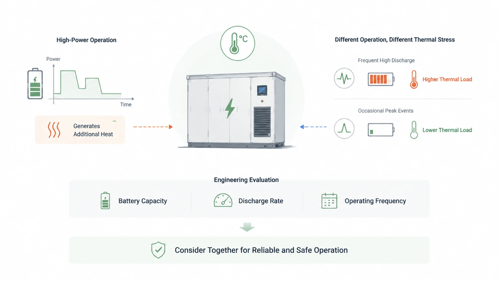Energy storage system, thermal management system management considerations