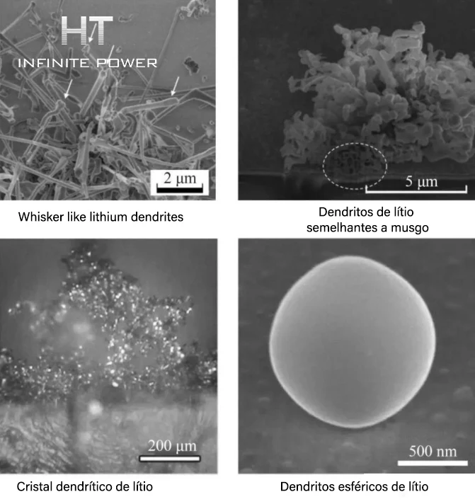 Dendritos de lítio