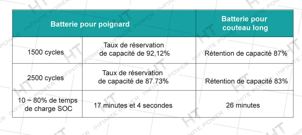 Les batteries à lames ont une longue durée de vie