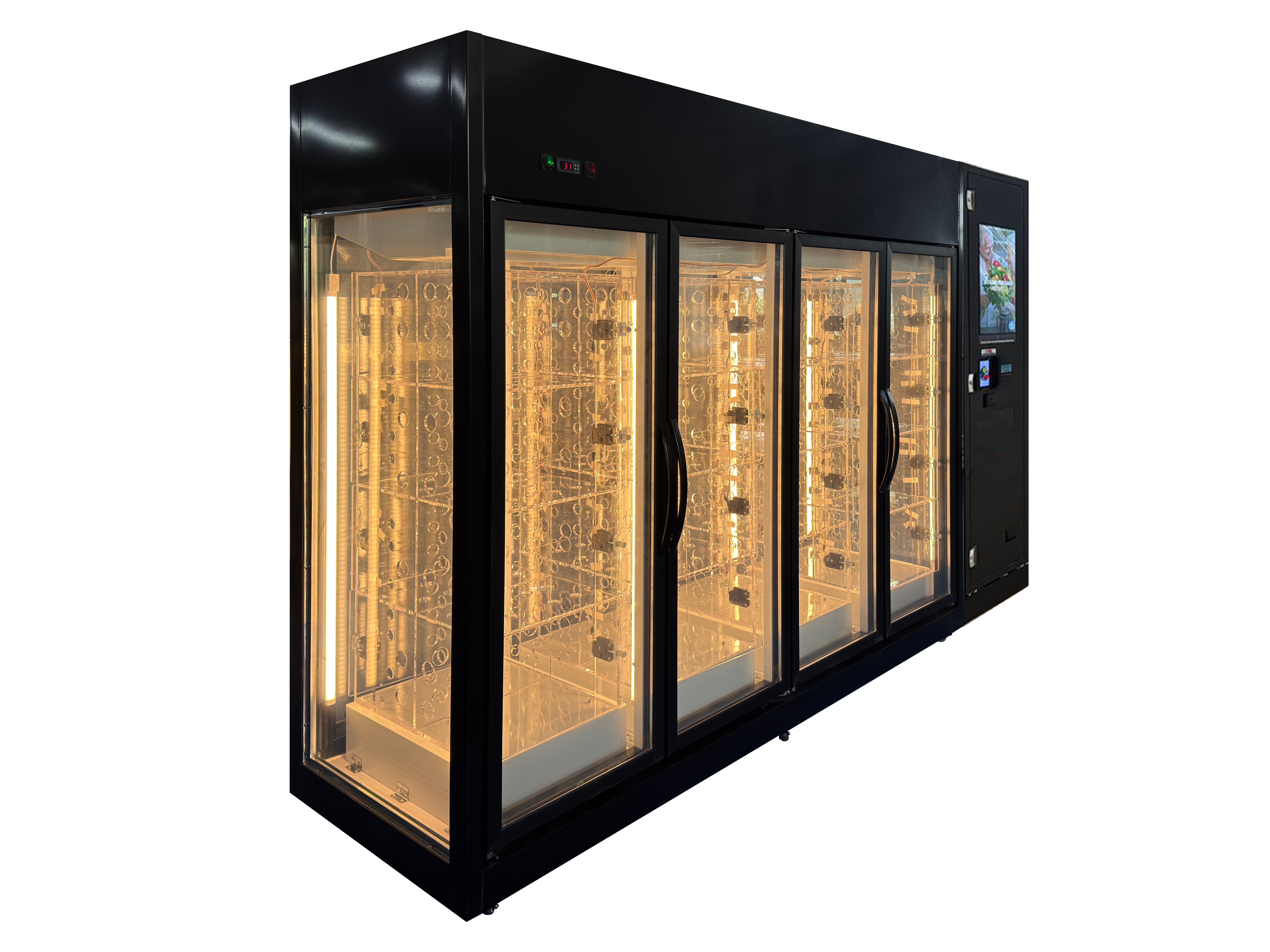 Weimi full transparent flower locker vending machine in dual-sided access, with cooling system for ensuring freshness of lfowers