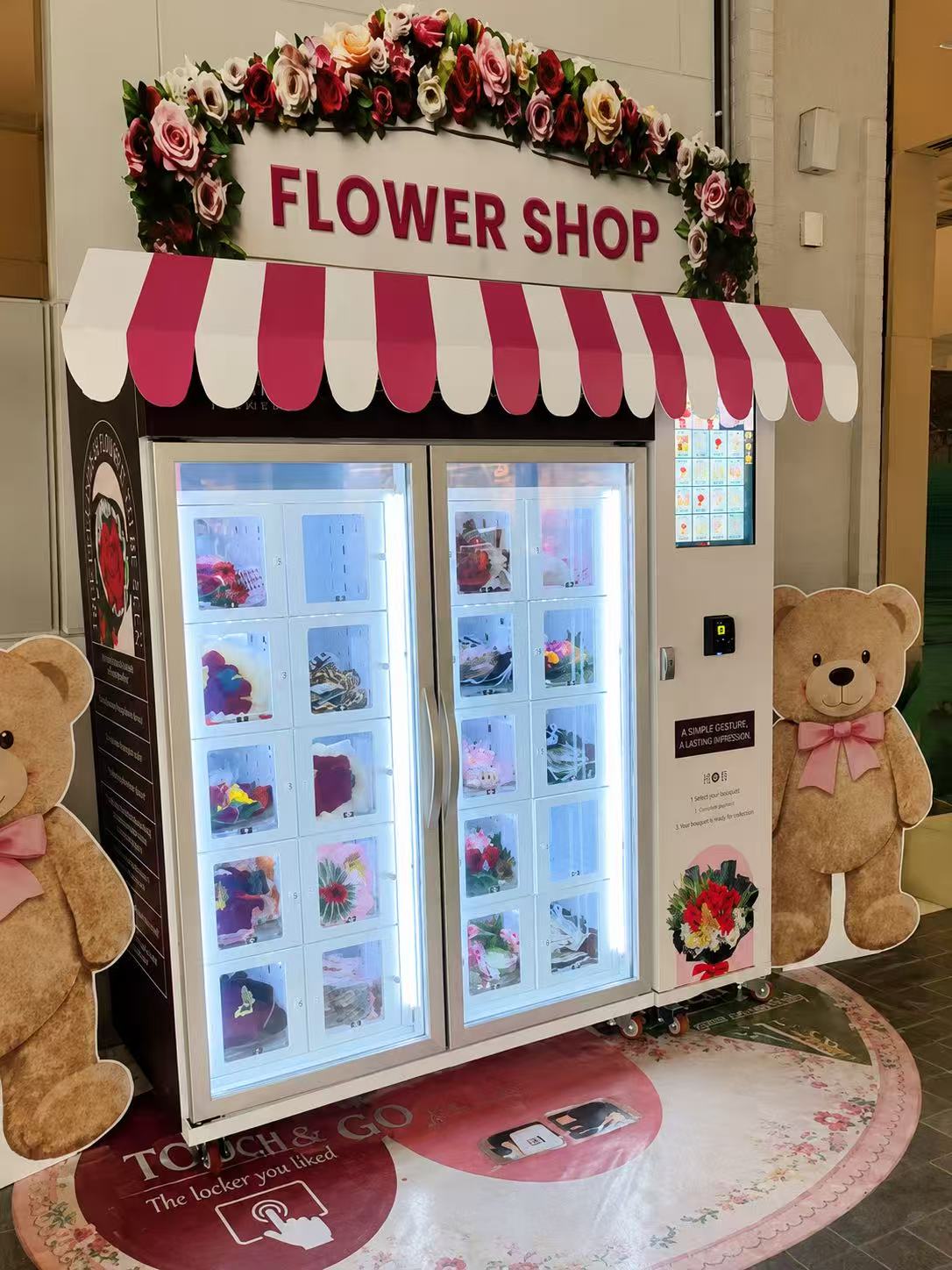US Shopping Mall Flower Vending Machine Case Study – Turning Foot Traffic into Instant Sales