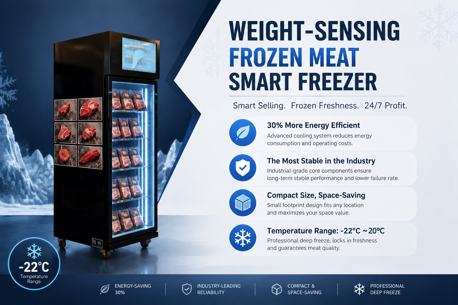 weimi weight-sensing frozen meat smart freezer